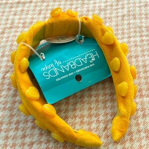 NWT Yellow heart headband